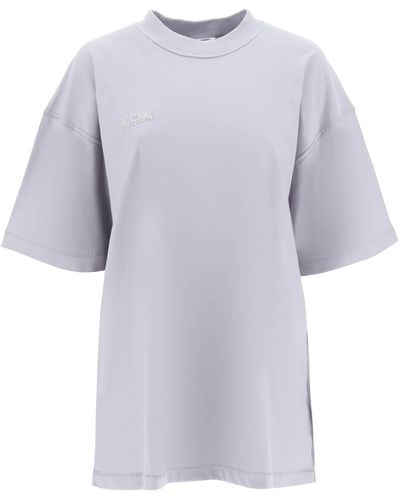 Vetements Oversized Organic Cotton T Shirt - Purple