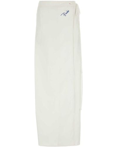 Emilio Pucci Logo-print Wrap Skirt - White