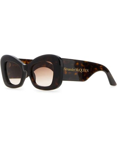 Alexander McQueen Two-Tone Acetate Sunglasses - Black