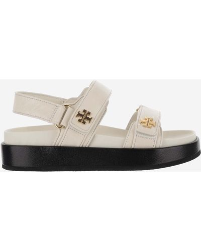 Tory Burch Kira Leather Sandals - Natural