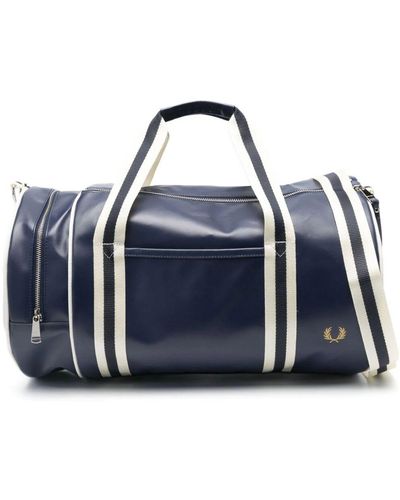 Fred Perry Logo-print Holdall Bag - Blue