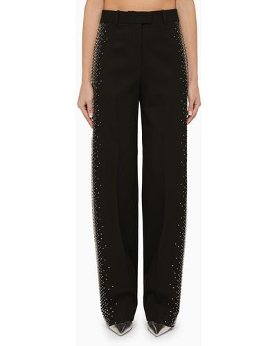 The Attico Jagger Trousers With Thermostrass - Black