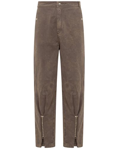 Bluemarble Zipped Dart Pants - Brown