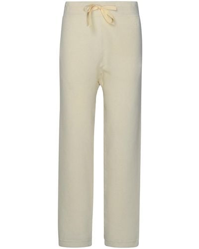 Jil Sander Cream Cashmere Sporty Trousers - Natural
