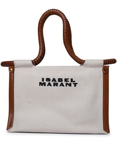 Isabel Marant Toledo Ecru Cotton Mini Bag - White
