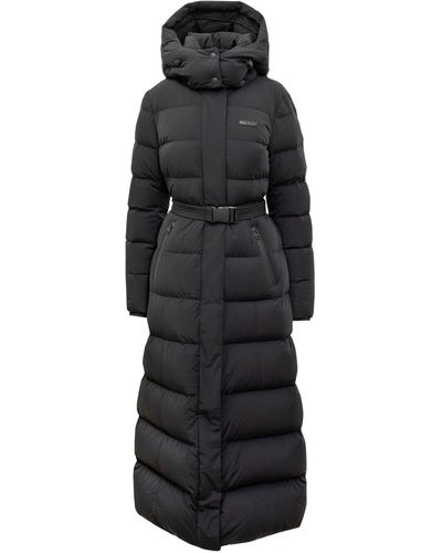 Mackage Long Down Jacket With Logo - Black