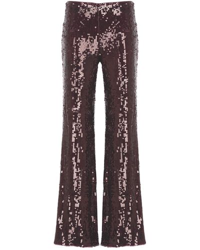 ROTATE BIRGER CHRISTENSEN Trousers With Paillettes - Red