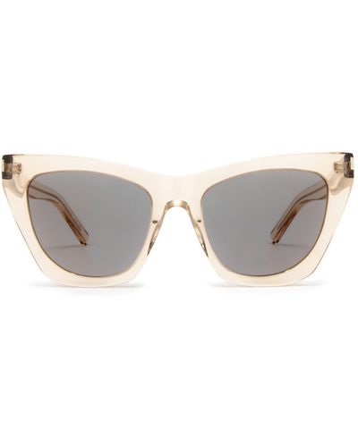 Saint Laurent Sl 214 Nude Sunglasses - White