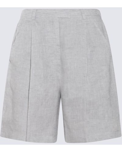 Brunello Cucinelli Linen Bermuda Shorts - Grey