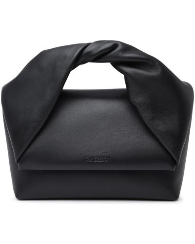 JW Anderson Leather Twister Midi Bag - Black