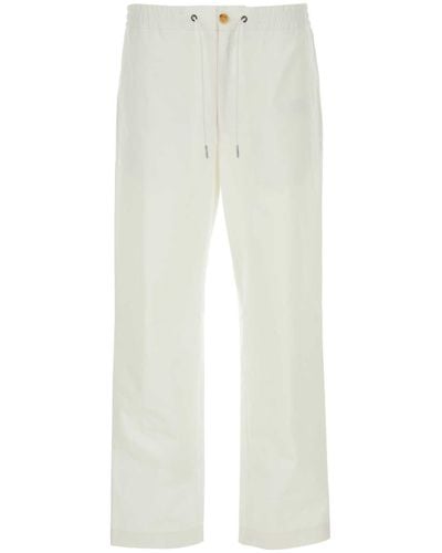 Moncler Logo Patch Drawstring Sweatpants - White