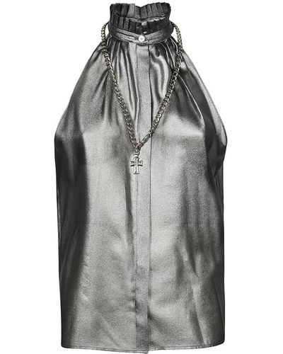 John Richmond Silk Blouse - Gray