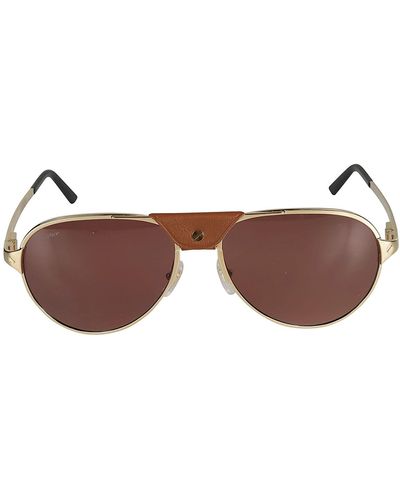 Cartier Metal Constructed Sunglasses - Brown