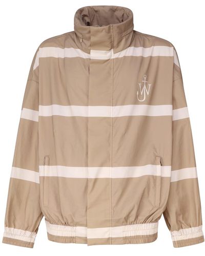 JW Anderson Striped Hooded Jacket - Natural