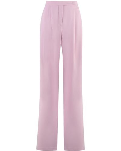 Pinko Montano High-Waist Wide-Leg Pants - Pink