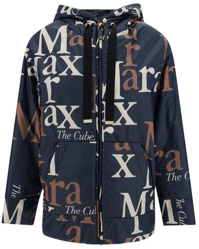 Max Mara Reversible Hooded Padded Jacket - Blue