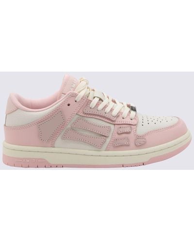 Amiri And Leather Chunky Skel Sneakers - Pink