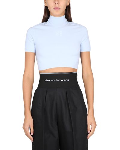 T By Alexander Wang Top Cropped - Blue