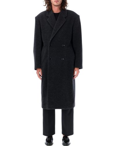 Lemaire Maxi Double Breasted Coat - Black