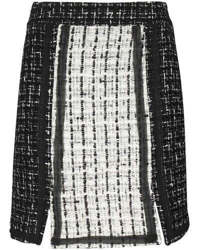 Karl Lagerfeld Bouclé Wool Skirt - Black
