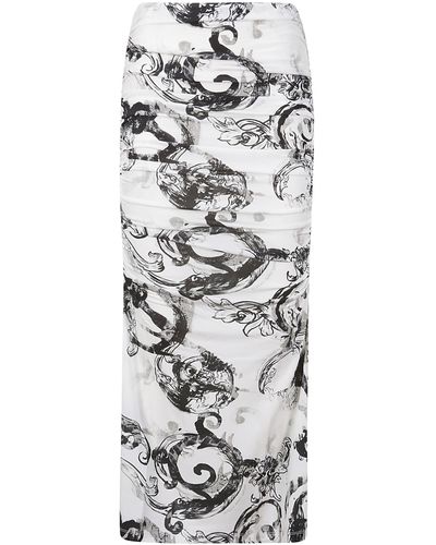 Versace 76Dp804 L Curl Skirt - Grey