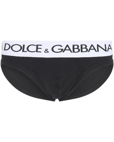 Dolce & Gabbana Elasticated Logo Waist Briefs - Black