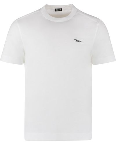 Zegna Cotton Crew-Neck T-Shirt - White