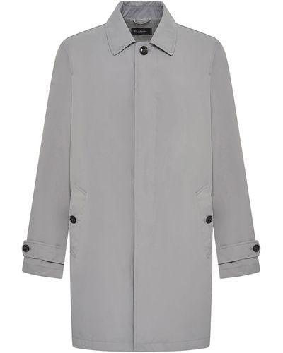 Kiton Coat Polyester - Gray