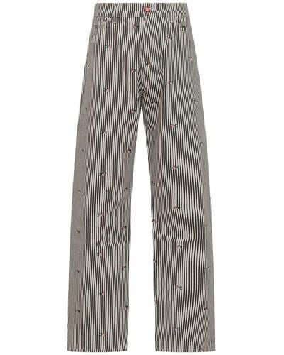 KENZO Striped Jeans - Gray