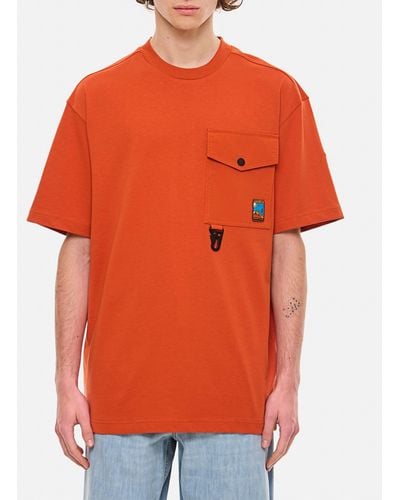3 MONCLER GRENOBLE Shortsleeve Cotton T-Shirt - Orange