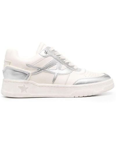 Ash Paneled Two-tone Leather Sneakers - White