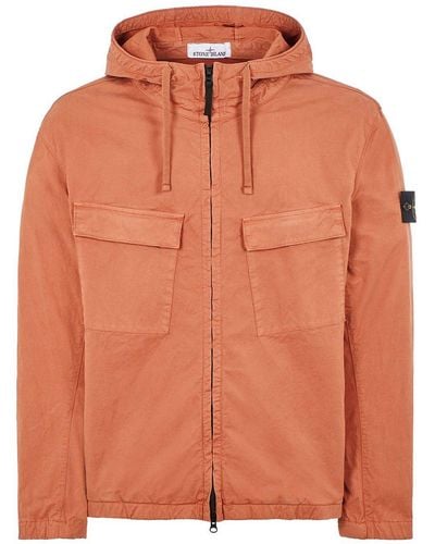 Stone Island 42610 Supima Cotton Twill Stretch-tc - Orange