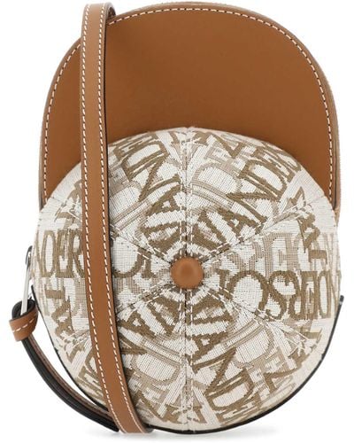 JW Anderson Canvas And Leather Midi Cap Crossbody Bag - White