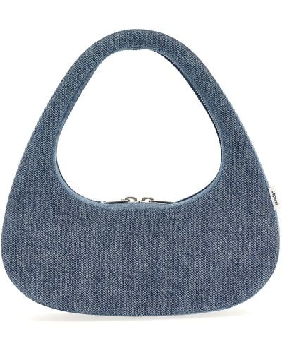 Coperni Denim Baguette Swipe Bag Hand Bags - Blue