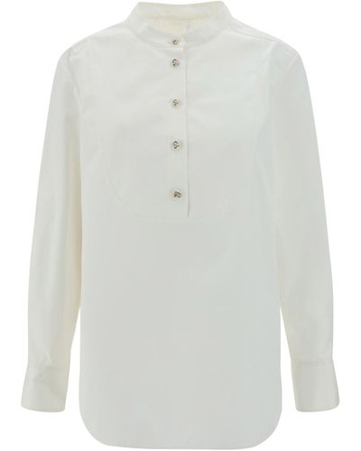 Chloé Knot Button Shirt Shirt, Blouse - White
