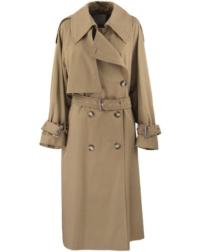 Sportmax Double-breasted Belted Coat - Natural