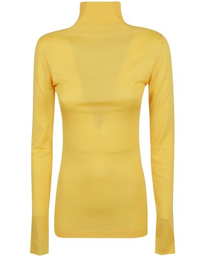 Marni Turtleneck Fitted Jumper - Yellow