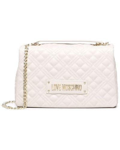 Love Moschino Bag With Shoulder Strap With Logo - Natural