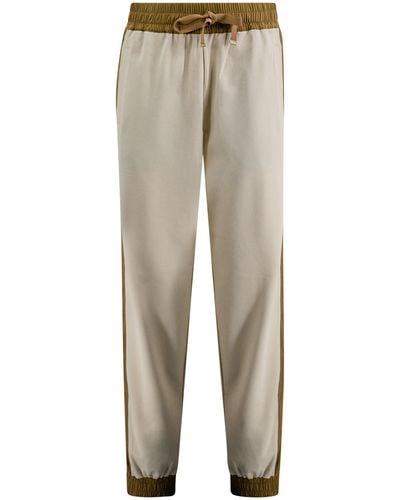 Herno Panelled Track Trousers - Natural