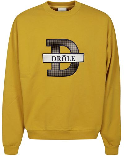 Drole de Monsieur Le Sweatshirt Drole Tartan - Yellow