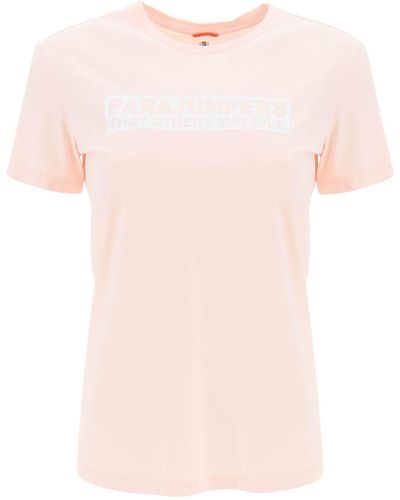 Parajumpers Box Slim Fit Cotton T-Shirt - Pink