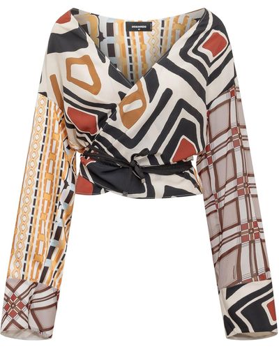 DSquared² Blouse With Print - White