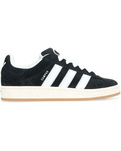 adidas Campus 00S Leather Low-Top Trainers - Black
