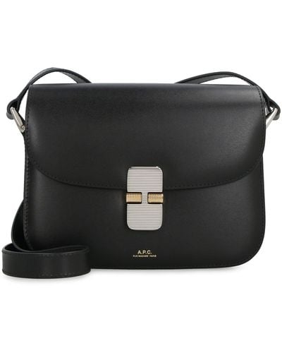 A.P.C. Grace Leather Crossbody Bag - Black
