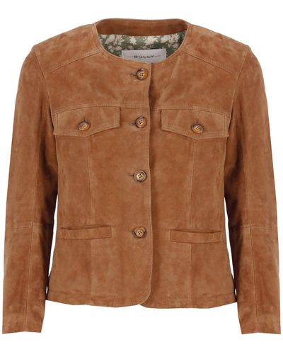Bully Suede Leather Jacket - Brown