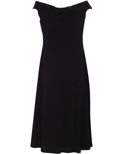 Emporio Armani Stretch Viscose Jersey Dress - Black