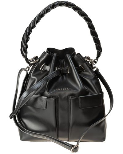 Orciani Tessa Liberty Medium Bucket Bag - Black