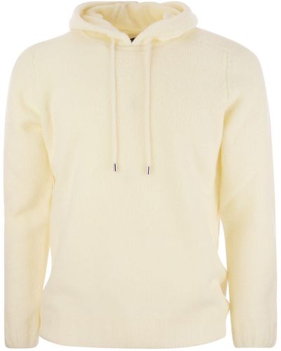 Tagliatore Wool Pullover With Hood - Natural