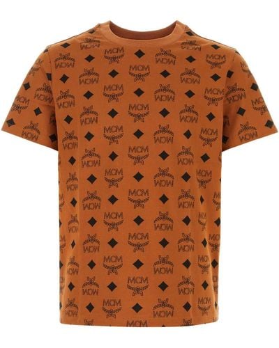 MCM Printed Cotton T-Shirt - Brown