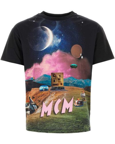 MCM Printed Cotton T-Shirt - Black